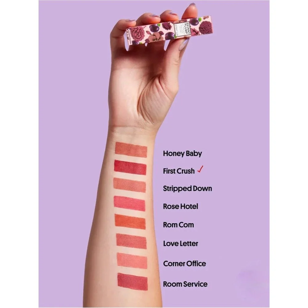 Winky Lux Skinny Plump Demi-Matte Lipstick Shade First Crush